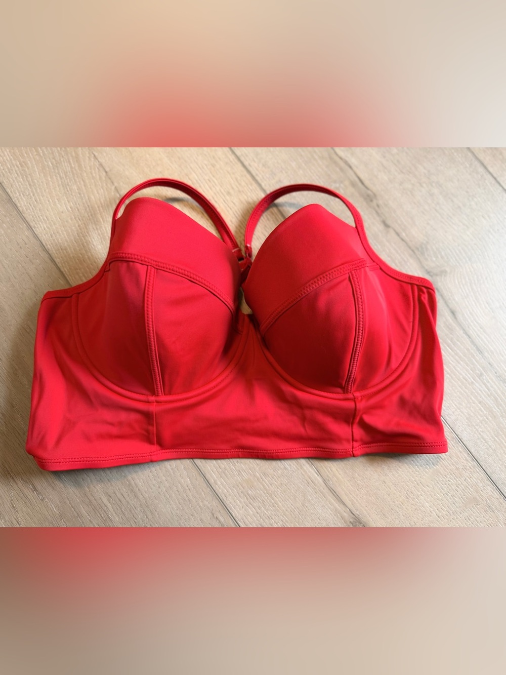 🌶️ Torrid Red Longline Underwire Bikini Top. Size 2